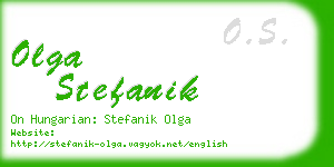 olga stefanik business card